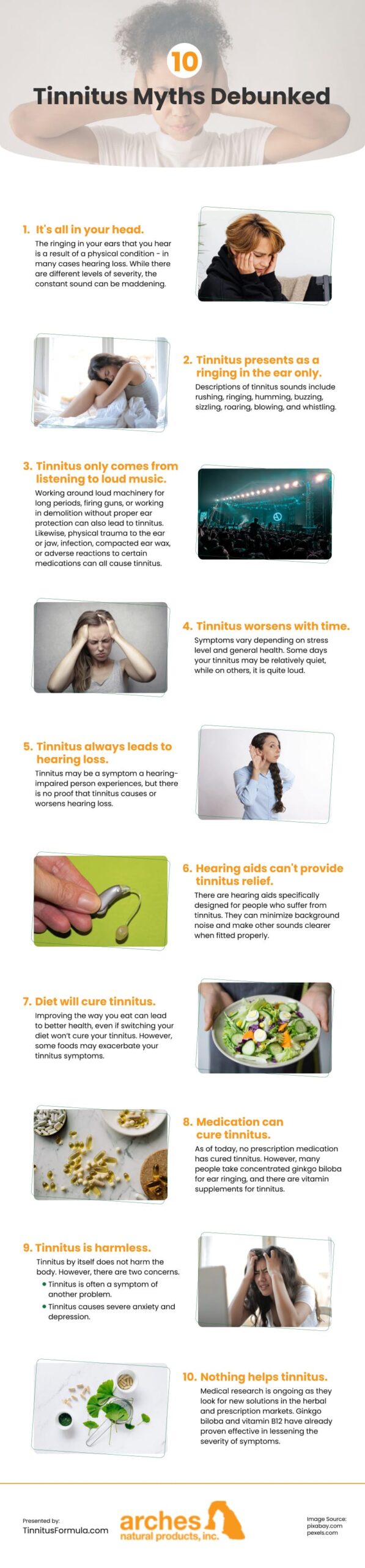 10 Tinnitus Myths Debunked Infographic