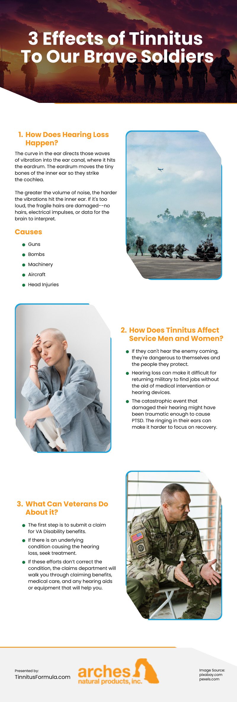 3 Effects of Tinnitus To Our Brave Soldiers Infographic